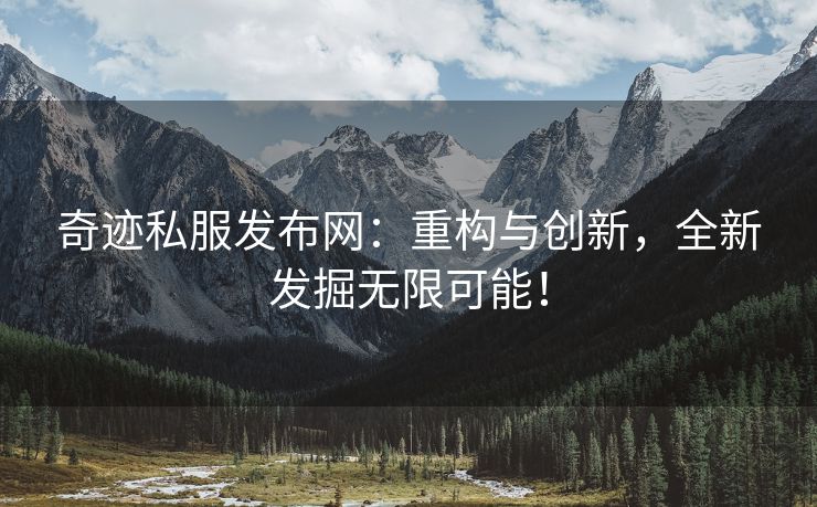 奇迹私服发布网：重构与创新，全新发掘无限可能！