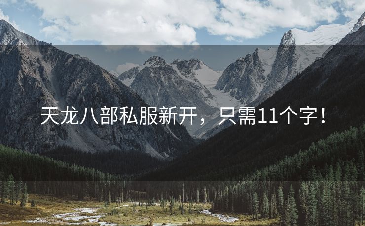 天龙八部私服新开，只需11个字！