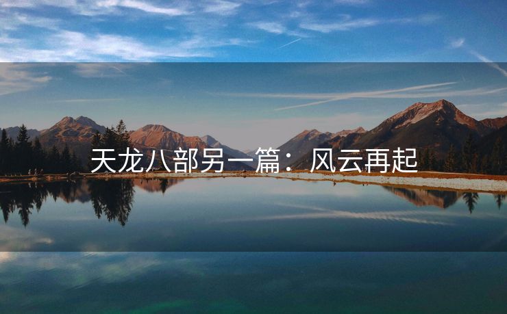 天龙八部另一篇：风云再起