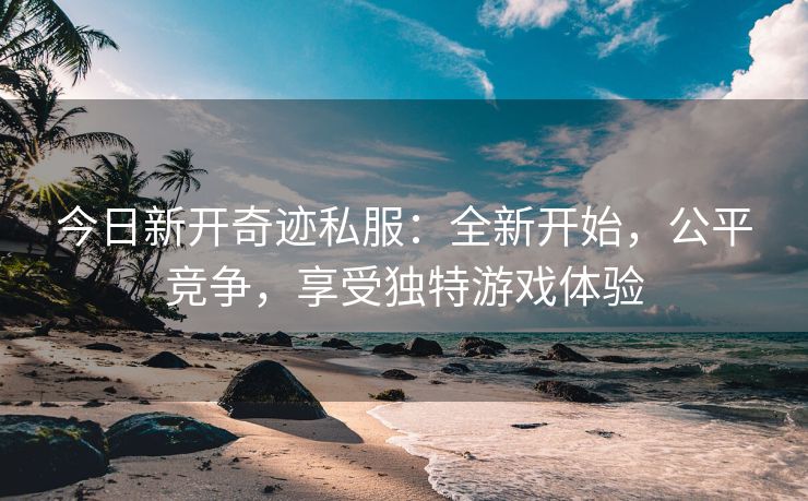 今日新开奇迹私服：全新开始，公平竞争，享受独特游戏体验